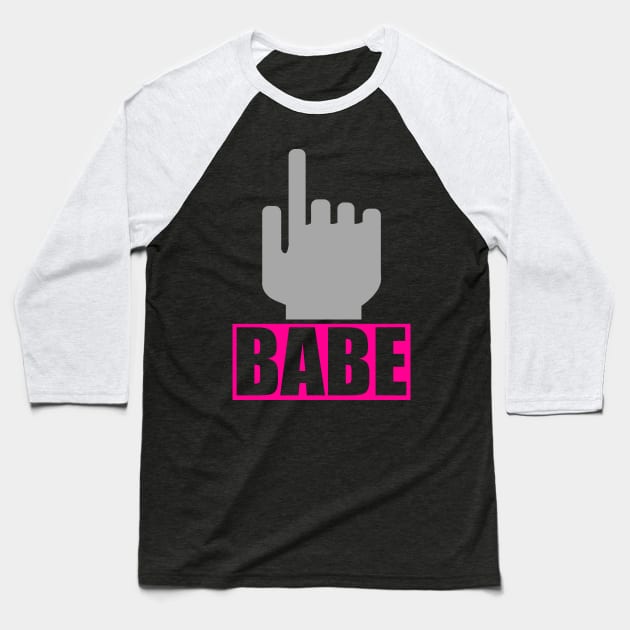 Babe Pointing Hand Baseball T-Shirt by LandriArt